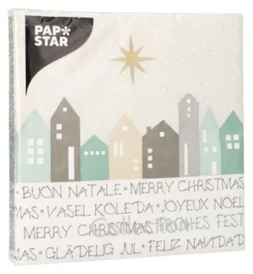 Obrázek produktu pro PAPSTAR  89768 PAPSTAR Weihnachts-Motivservietten "Christmas Village"