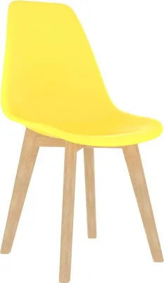 Obrázok produktu pre vidaXL Jedálenské stoličky 6 ks. Žltý plast