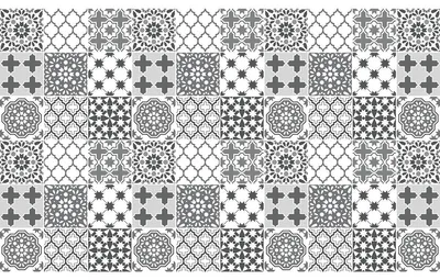 Immagine prodotto di Adesivi autoadesivi per piastrelle da cucina e bagno – 60 adesivi in stile piastrelle di cemento, stile Azulejos Armandino – 60 adesivi, 20 x 20 cm