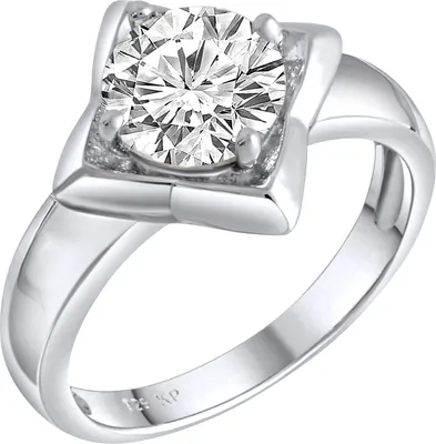 Produktbild von V Ring 925/- Sterling Silber weiß 052 (16,6) Zirkonia weiß 360272359