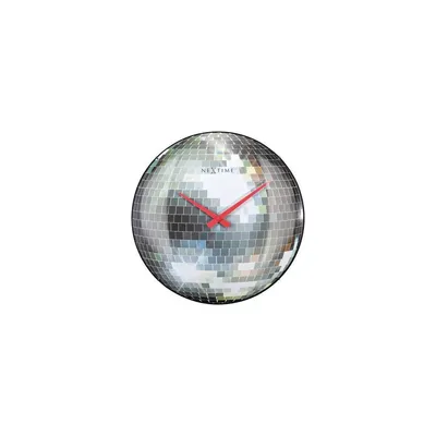 Obrázek produktu pro NeXtime - 3293 - Wanduhr - 35cm - schwarz - Disco Ball