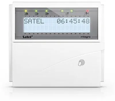 Productafbeelding van SATEL Manipulator LCD (met witte achtergrondverlichting, 125 kHz RFID-kaartlezer) INT-KLCDR-W