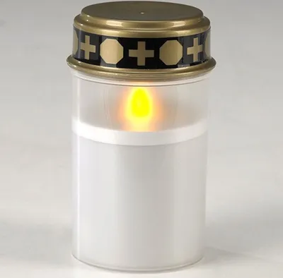 Produktbild von LED Grablicht ws mit Deckel 6,8x12,3cm 75554