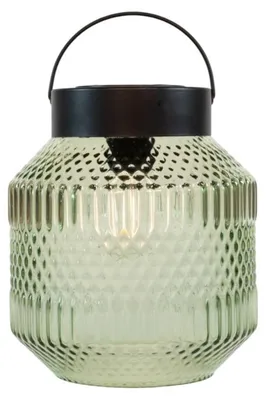 Produktbild von Solarglas Retro-Lampe grün 16x16 cm I Anna's Collection