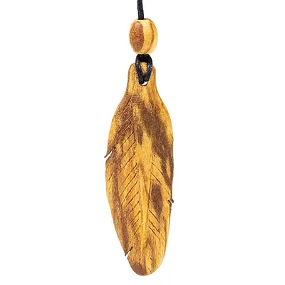 Immagine prodotto di Collana Piuma Palo Santo Piccola - 6 Cm