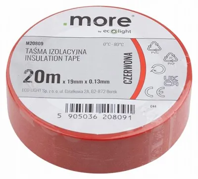 Produktbild von Isolierband 19mm x 0,13mm ROT 20m