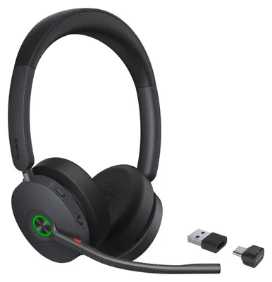 Produktbild von Yealink BH74 mit Ständer UC USB-C/A Headset, Kabellos, Büro/Callcenter, 162 g, Kopfhörer, Schwarz