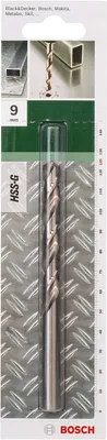 Produktbild von Bosch 2609255054, Bohrer, 9 mm, 125 mm, Eisenguss, Metall, Kunststoff, Edelstahl, 9 mm, 8,1 cm
