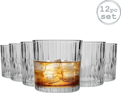 Produktbild von Duralex Manhattan Weinlese-Whisky-Gläser - 310ml Altmodische Rock Tumblers - Packung mit 12