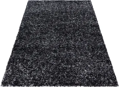 Produktbild von Teppich Läufer Wohnzimmer Anthrazit 80x150 Meliertes Design aus Polypropylen