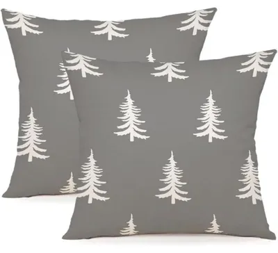Obrázok produktu pre Vankúšové poťahy 40x40 cm, 2 kusy, vianočná motívy, dekoračné vankúše z ľanu, vhodné na pohovku, sedačku alebo do spálne