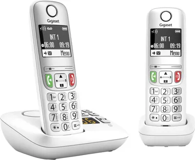 Produktbild von Gigaset A605A Duo – Schnurlostelefon mit Anrufbeantworter – Grafikdisplay – benutzerfreundlich – weiß