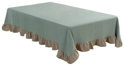 Produktbild von Leinentischdecke Lotuseffekt Pflegeleicht Waschbar Grün 140 x 200 cm Rechteckig