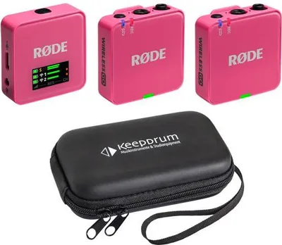 Produktbild von Rode Mikrofon-Funksystem Wireless GO Gen 3 Pink mit Softcase