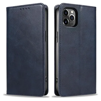 Produktbild von Handyhülle für Apple iPhone 11 Pro Kunstleder Flip Cover Hülle Klapphülle Case Kartenfach Farbe: Blau