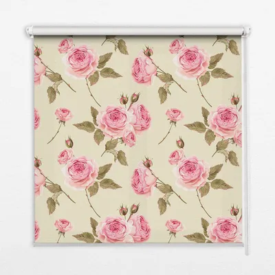 Produktbild von Seitenzug-Rollo Fensterrollo Jalousie - Thermo-Rollo Verdunkelungsrollo - 50x50 cm - Rosen