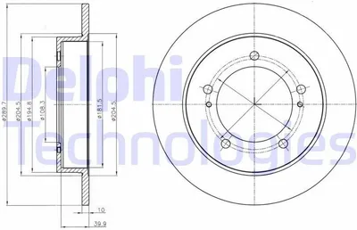 Produktbild von 2x DELPHI Bremsscheibe BG4289 für SUZUKI JIMNY (FJ) Jimny IV SUV (A6G) 45 9mm