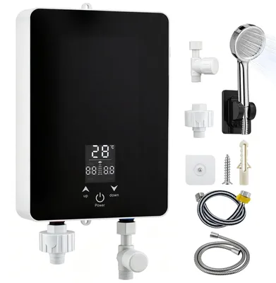 Durchlauferhitzer 5500 W, 220 V, LED-Anzeige, Mini-Boiler
