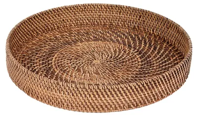 Produktbild von Traditionelles Tablett LOMBOK aus Ketak Natural 30cm Handarbeit