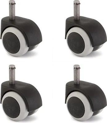 Produktbild von Famanu Möbelrollen - Set aus 4 geräuschlosen Gummi-Rollen - 50 mm