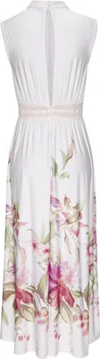 Produktbild von LASCANA Maxikleid aus glatter bügelfreier Ware rosé bedruckt Größe 38