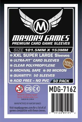 Produktbild von Mayday Premium Card Sleeves Kartenschutzhüllen 101,5 x 153 MM 50 Stück - 7162