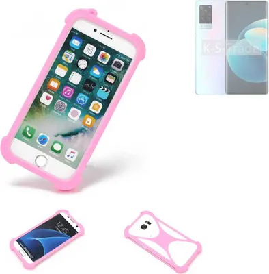 Produktbild von K-S-Trade Handy Hülle kompatibel mit Vivo X60 Pro Schutz Hülle Bumper Silikon Schutz Hülle Cover Case Silikoncase Silikonbumper TPU Softcase