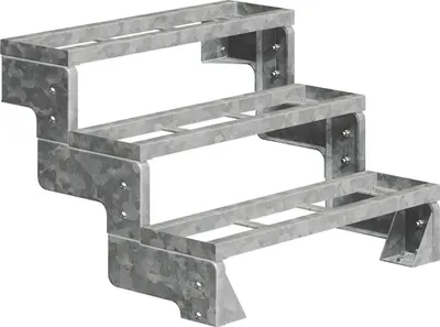 Produktbild von Dolle Außentreppe Gardentop 54-66cm Geschosshöhe mit Einlegerahmen 80cm breit ohne Geländer