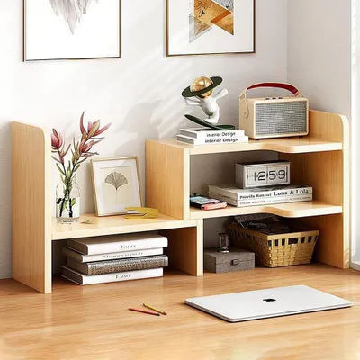 Image de Omgoods - Étagère d'angle pliante pour bureau, avec 2 étagères
