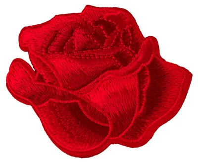 2 Rosen Aufbügler, Applikationen Zierapplikation, 78x65mm, dunkelrot