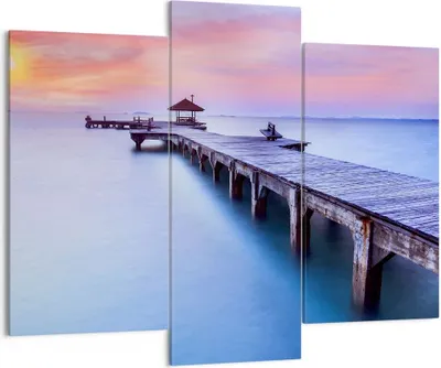 Produktbild von Bild auf Leinwand - Leinwandbild - Strand Wasser Meer Urlaub - 130x100cm - Wand Bild - Wanddeko - Leinwanddruck - Bilder - Kunstdruck - Wanddekoration - Leinwand bilder - Wandkunst - CB130x100-2450