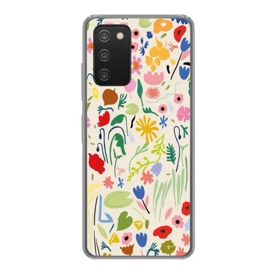 Produktbild von MuchoWow® Handyhülle Schutzhülle Hülle für Samsung Galaxy A33 5G Blumen - Muster - Pflanzen Silikon Softcase Handy Hülle - Kartenhalter
