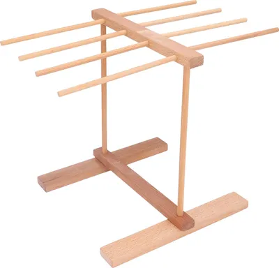 Produktbild von Nudeltrockengestell aus Holz, 39 x 22 x 30 cm, faltbar, rutschfest, für Zuhause