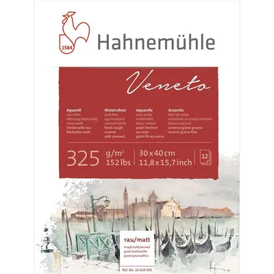 Produktbild von Hahnemühle Veneto Aquarellblock - 325 g/m² - 30 x 40 cm - 12 Blatt