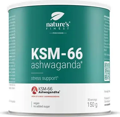 Nature's Finest KSM-66 Ashwagandha, stress, vegan, #WeAreNature, superfood, pulver, mischung