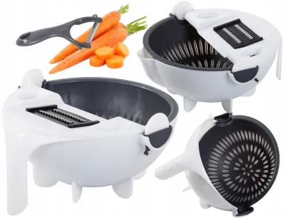 Produktbild von Multifunktions Gemüseschneider 10-in-1 mit 5 Schneideinsätzen