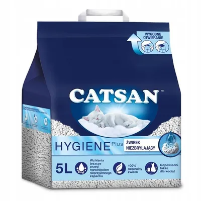 Zdjęcie produktu dla Higieniczny żwirek bentonitowy dla kotów Catsan Hygiene Plus 5L