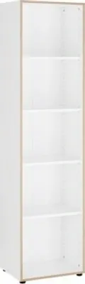 Produktbild von Aktenregal weiß-eiche, 186 cm hoch, 46 cm breit, 35 cm tief, 4 Böden