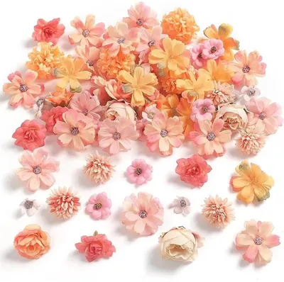 Produktbild von Künstliche Rosen 80 Stück – 4 cm Seidenblumen für DIY, Hochzeit & Deko – Orange
