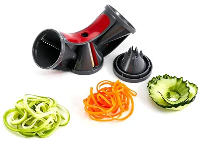 Spiralizer für Gemüse – manueller Spiralschneider, Edelstahl, BPA-frei