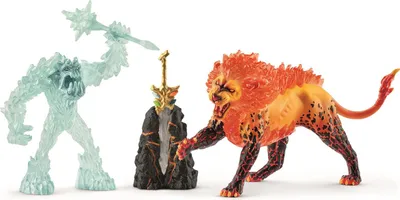 Produktbild von schleich ELDRADOR CREATURES Battle for the Superweapon – Frost Monster vs. Fire Lion, 7 Jahr(e), Mehrfarbig