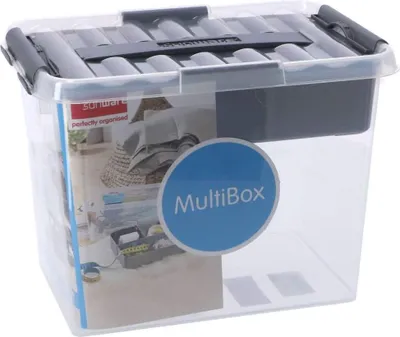 Produktbild von Sunware Aufbewahrungsbox Q-Line 9 Liter mit Einsatz und grauem Deckel - Kunststoff