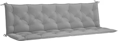 Produktbild von vidaXL Gartenbank-Auflage Grau 200x(50+50)x7 cm Oxford-Gewebe