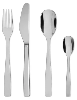 Besteckset 24-teilig, Edelstahl, silber, 9,6 x 36 x 19 cm