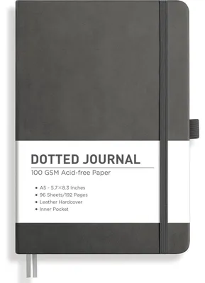 Image de Cahier A5, format 14,5 x 21 cm, couverture rigide grise, 192 pages, quadrillé