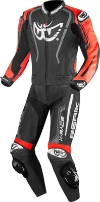 Immagine prodotto di Tuta moto Berik Zakura Evo traforata 2 pezzi, nero/rosso, 56