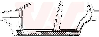 Produktbild von VAN WEZEL 3730103 Schweller Reparaturblech Einstiegblech Links für OPEL Kadett E CC (T85) Kadett E Limousine (T85) Kadett E Caravan (T85)