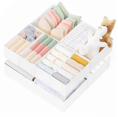 Produktbild von Famanu Lade-Organizer 10 Stück - Faltbare Aufbewahrungshelfer für Kinderzimmer und Schlafzimmer