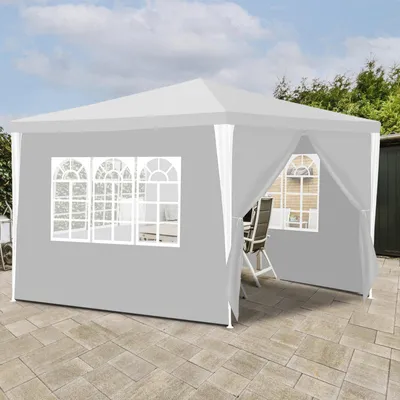 Produktbild von Jopassy Pavillon Terrassenpavillon – Marktzelt und Sonnenschutz für den Garten, perfektes Partyzelt Weiß 3x3m
