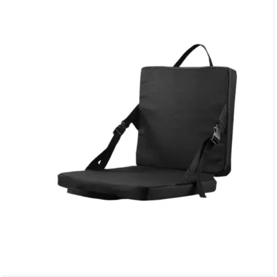 Immagine prodotto di INF Cuscino pieghevole portatile con maniglia — Seduta leggera in nylon per campeggio, picnic e tribune Nero